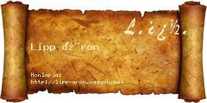 Lipp Áron névjegykártya