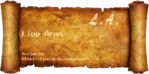 Lipp Áron névjegykártya